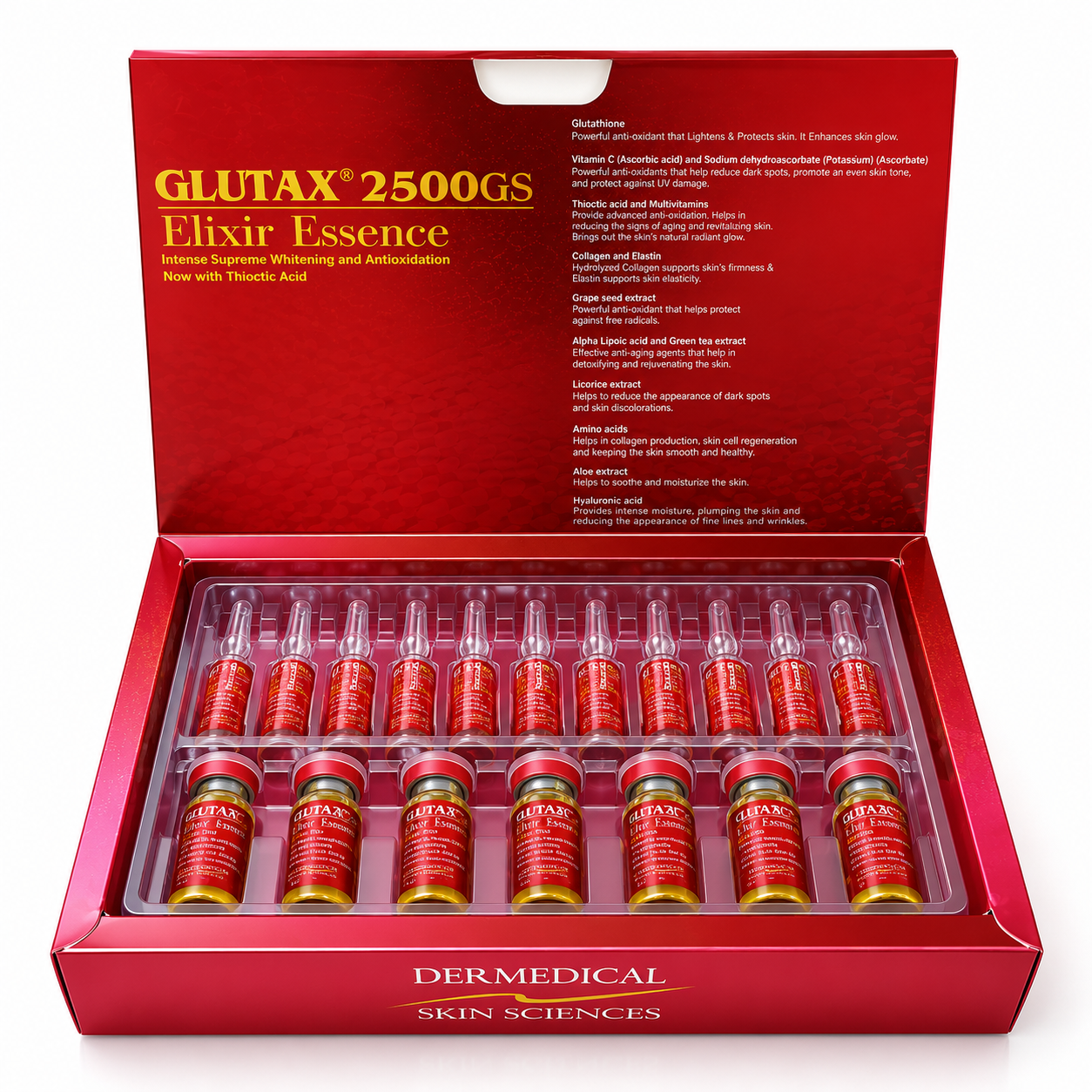 GLUTAX 2500GS ELIXIR with FREE IV Push Set - 12sets