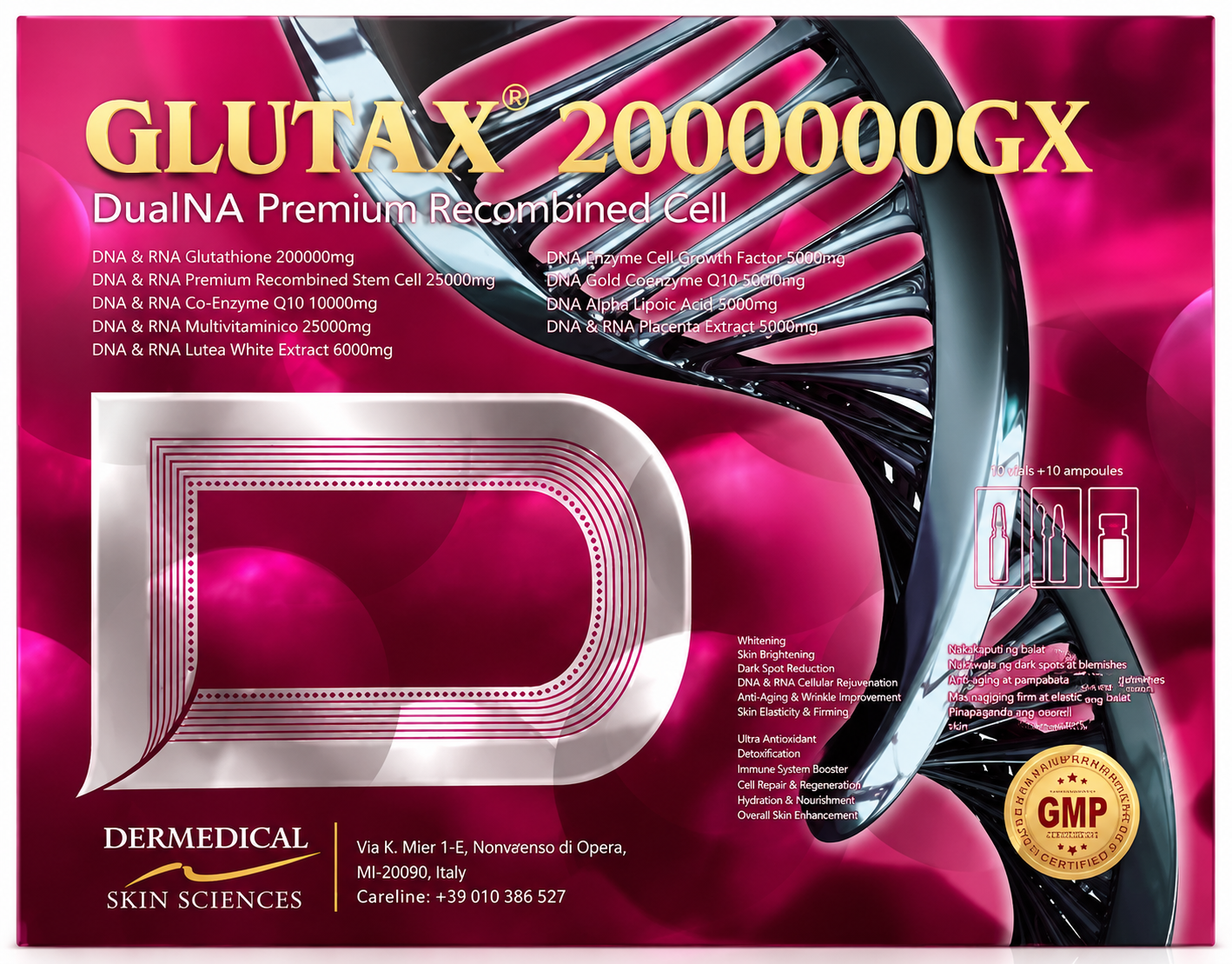 GLUTAX 2000000GX  with FREE IV Push Set - 10sets